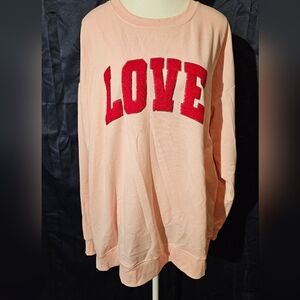 NWT Workshop Valentine Love Sweatshirt Size XL